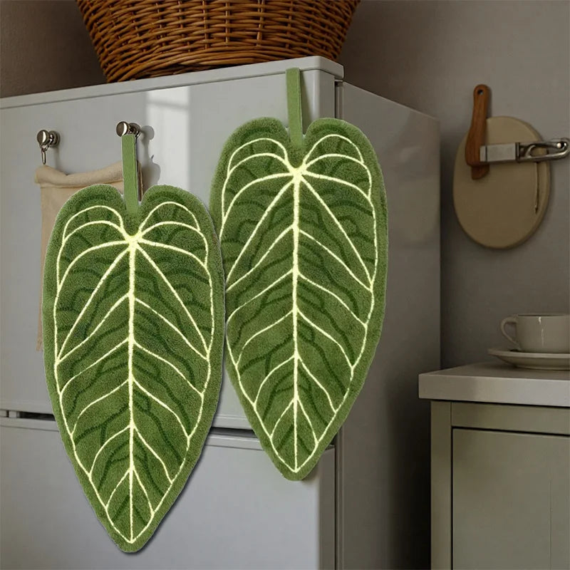 ๐ฟ Leaf Design Towel (Ultra-Absorbent & Quick-Dry) ๐
