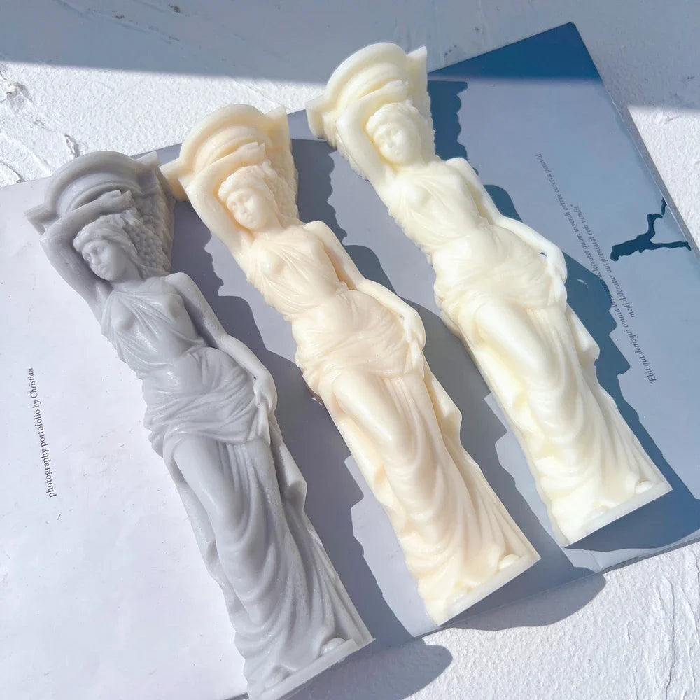 Greek Caryatid Bust Mold – Silicone Candle & Sculpture Making Tool
