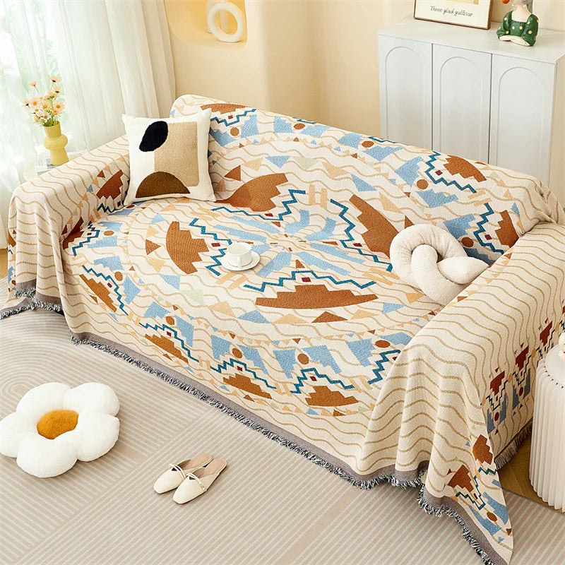 🛋️ Versatile Sofa Throw Blanket – Perfect for your living room, camping trips, picnics, and travel adventures!