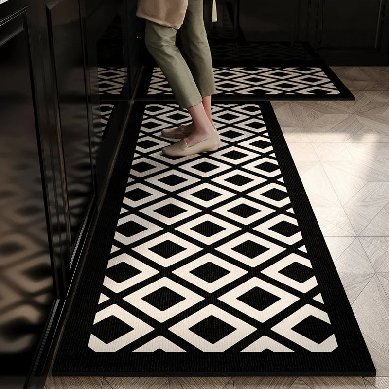 Kitchen Floor Rug – Anti-Slip, Oil-Proof, Water-Absorbing & Dirt-Resistant Waterproof Door Mat for Home