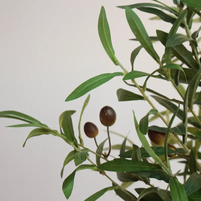 Artificial Olive Branches with Leaves and Fruit – Green Simulation Plants for Wedding, Hotel & Home Decoration Photo Props