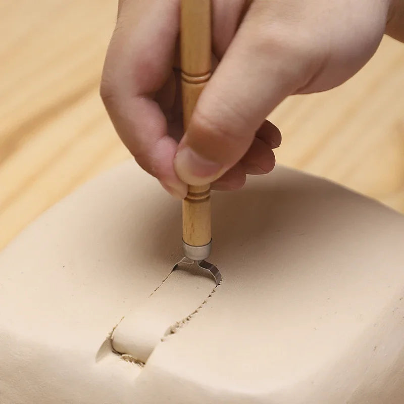DIY Pottery Handle Tools – 5-Piece Clay Sculpting & Forming Set for Ceramics