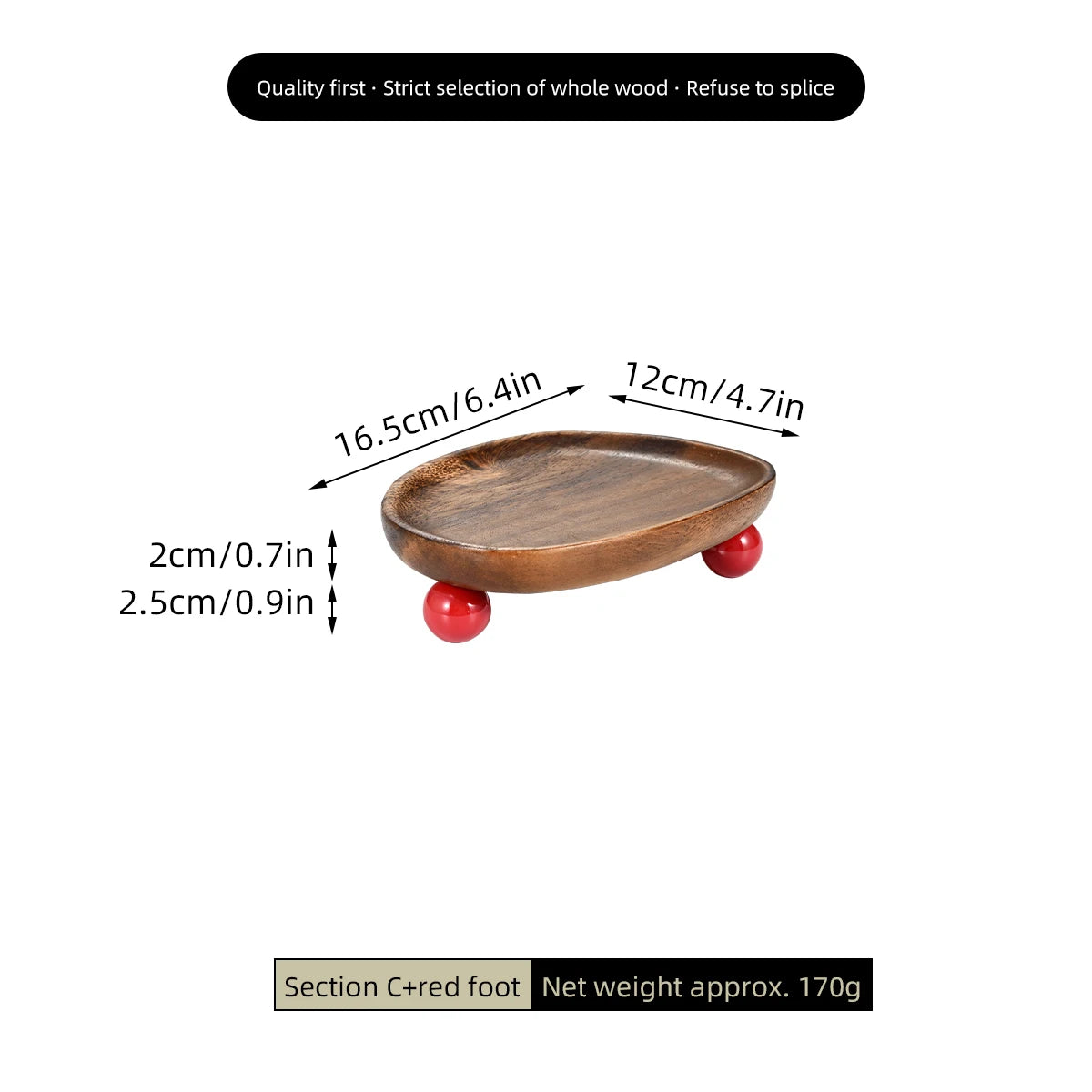 1Pc Wooden Tray – Walnut Color Key, Jewelry & Cosmetic Organizer for Entrance, Perfume & Aromatherapy"