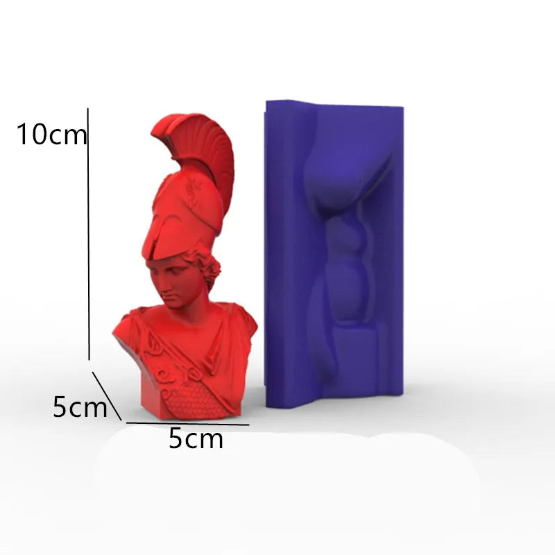 ๐๏ธ DIY Greek Goddess Candle Mold โ Hera & Athena Silicone Mould for Wax, Plaster, and Resin Crafts