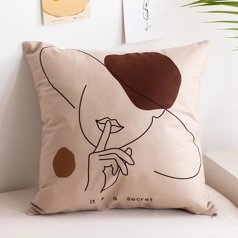 Minimalist Fruit Pattern Cushion Cover – Decorative Pillow Case for Living Room Sofa