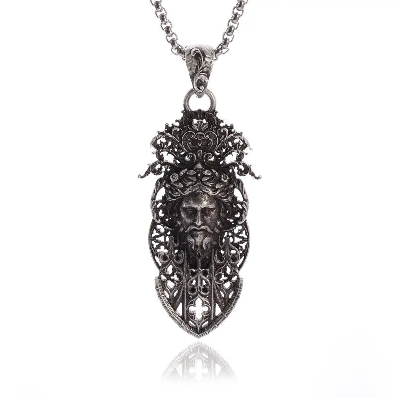 Ancient Greek Zeus Pendant – Necklace, Retro Punk Mythology Jewelry for Men & Women Gift