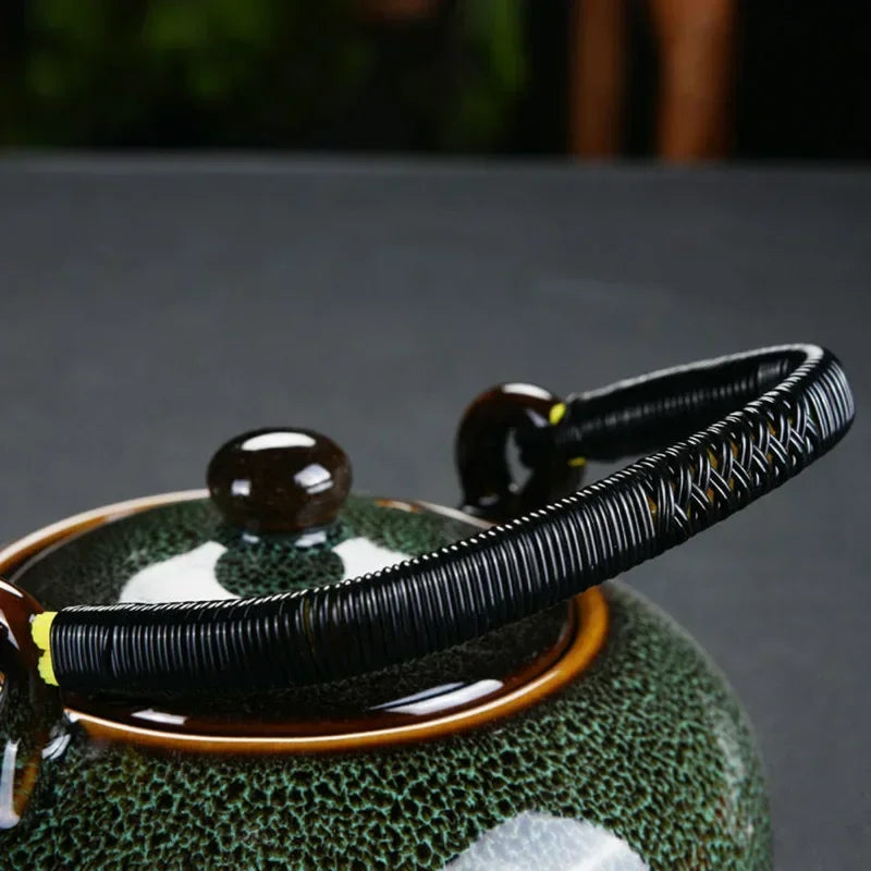 Large Capacity 700ml Ceramic Teapot ā Coffee & Tea Pot Set with Small Teacups for Flower Tea and Household Use