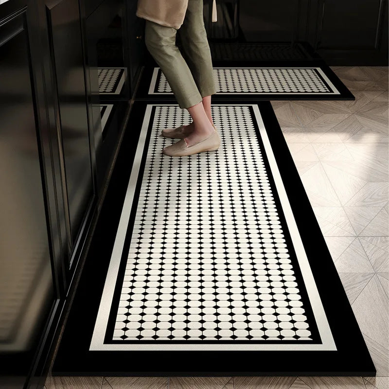 Kitchen Floor Rug – Anti-Slip, Oil-Proof, Water-Absorbing & Dirt-Resistant Waterproof Door Mat for Home