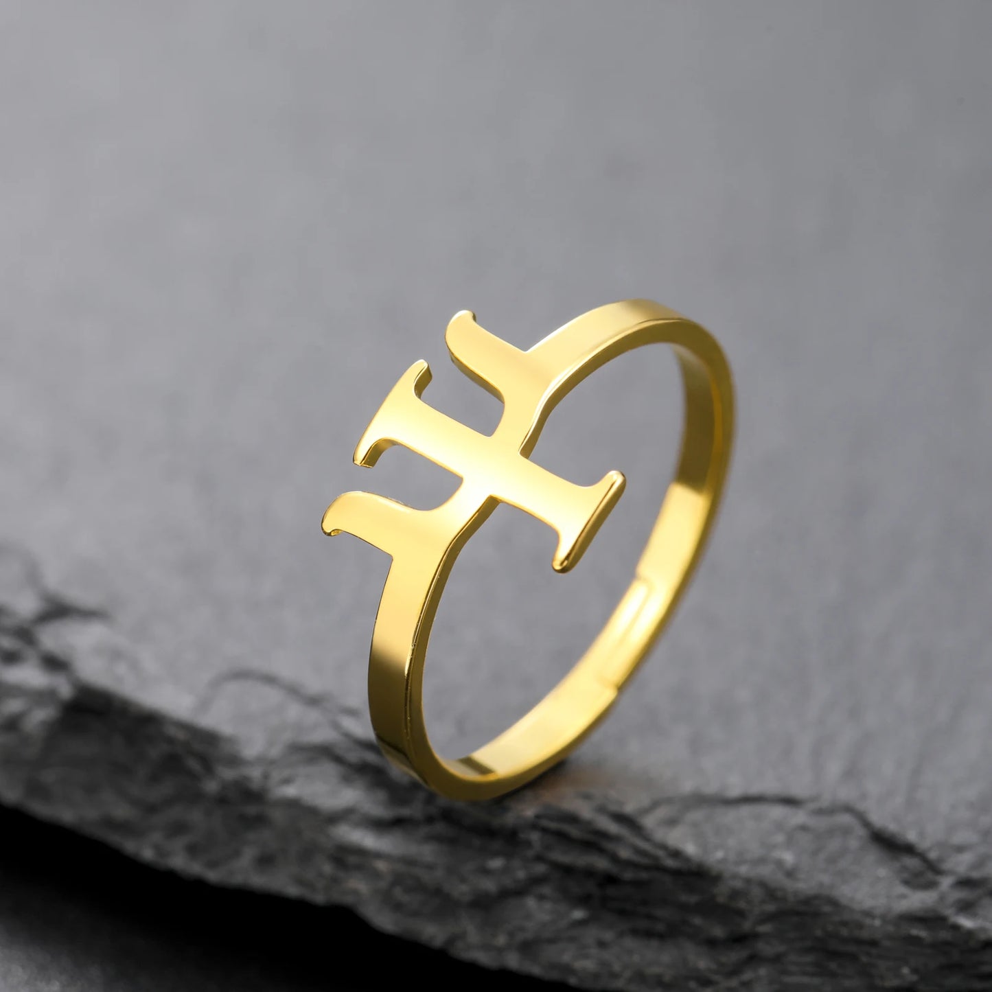 Greek PSI Ring Ψ Stainless Steel – Psychology Symbol Jewelry for Women & Men – Lucktune Amulet Gift