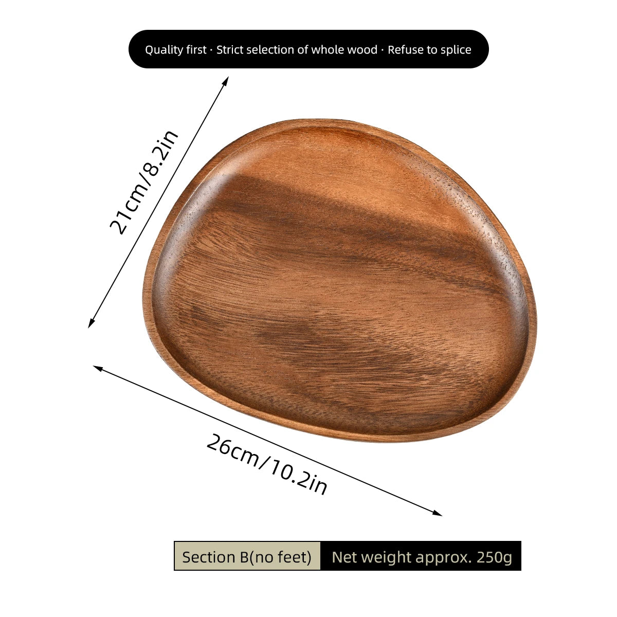1Pc Wooden Tray – Walnut Color Key, Jewelry & Cosmetic Organizer for Entrance, Perfume & Aromatherapy"
