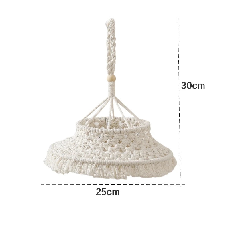 🌙 Hand-Woven Macramé Cotton Lampshade (Boho DIY Decor) ✨