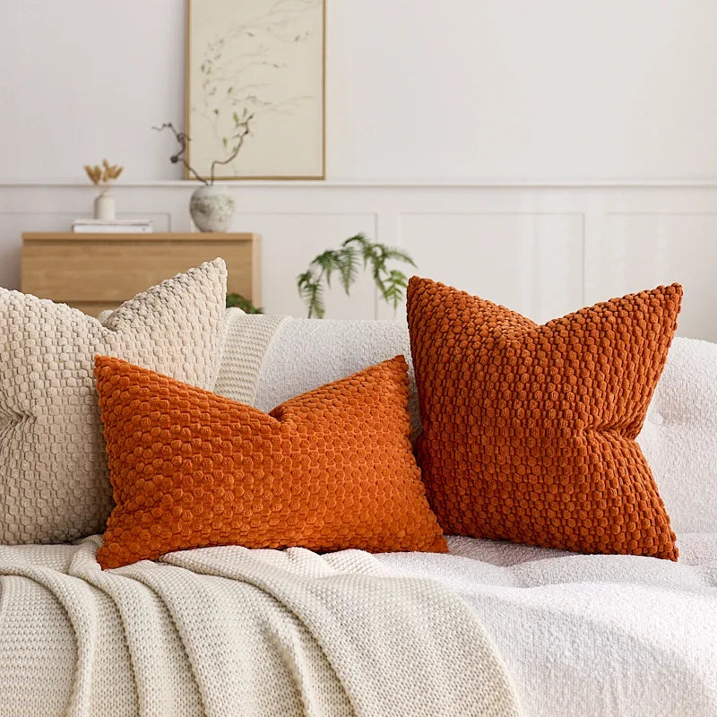 🌟 Corduroy Pillow Cover – Light Luxury & High-End 🛋️ | Modern Waist Pillow for Sofa, Bed & Bedroom Decor 🏡