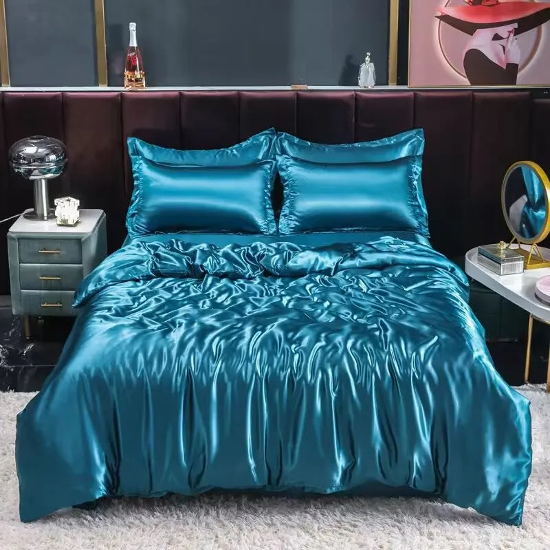 👑 100% Luxury Mulberry Silk King Bedding Set