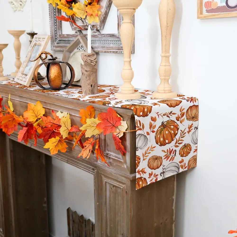 🍁 Fall Linen Table Runner 🎃