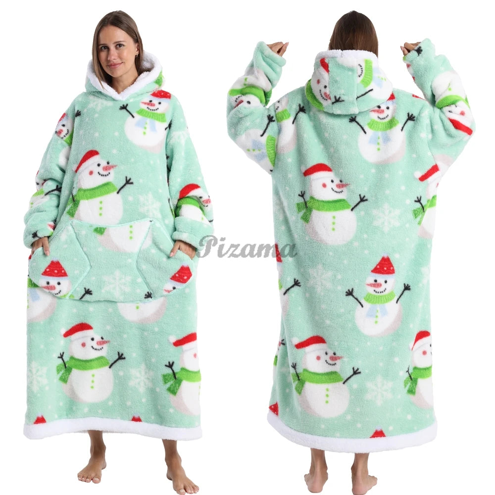 🎃👻 Oversized Wearable TV Blanket Sweatshirt (Halloween & Winter Cozy) 🛋️