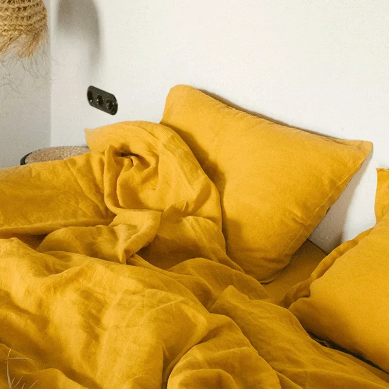 100% Linen Pillowcases – Washed Flax Pillow Shams with Envelope Closure, Soft Breathable Luxury Covers (No Insert)"