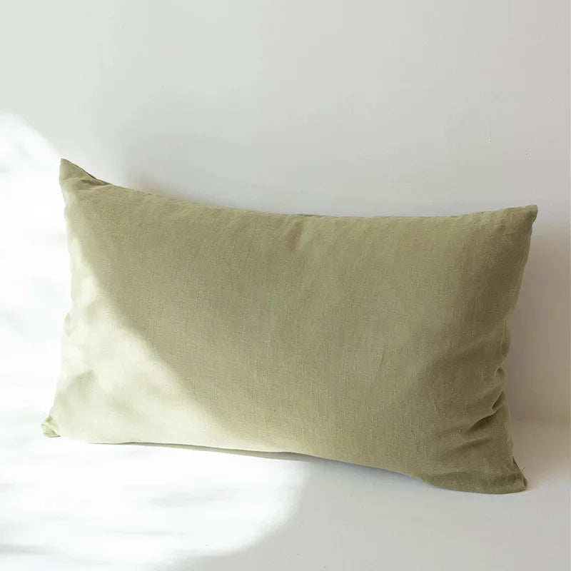 100% Linen Pillowcases – Washed Flax Pillow Shams with Envelope Closure, Soft Breathable Luxury Covers (No Insert)"
