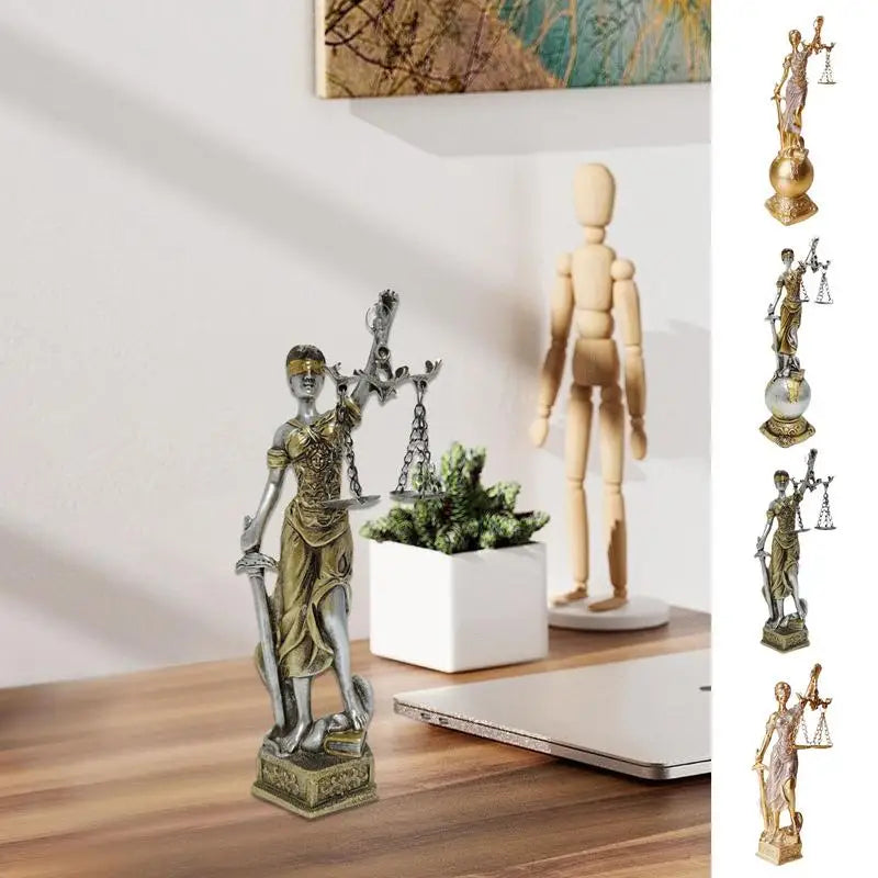 🏛️ Themis – Greek Goddess of Justice Statue | Blind Lady Justice Figurine | Mythology-Inspired Home Decor
