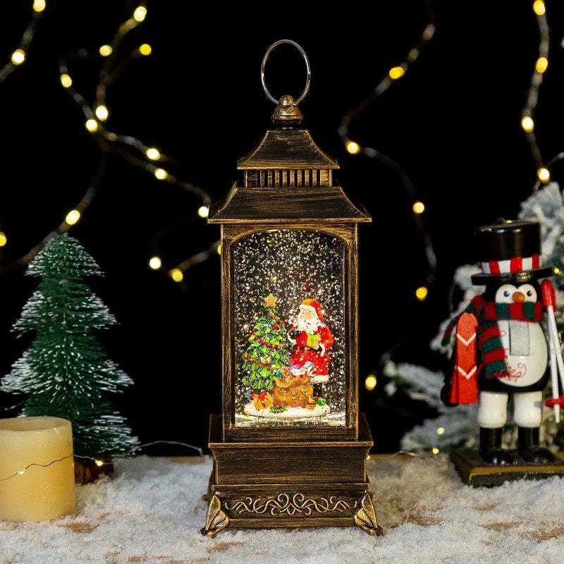 ๐ถ LED Christmas Lantern Music Boxes with Crystal Snowfall โ๏ธ