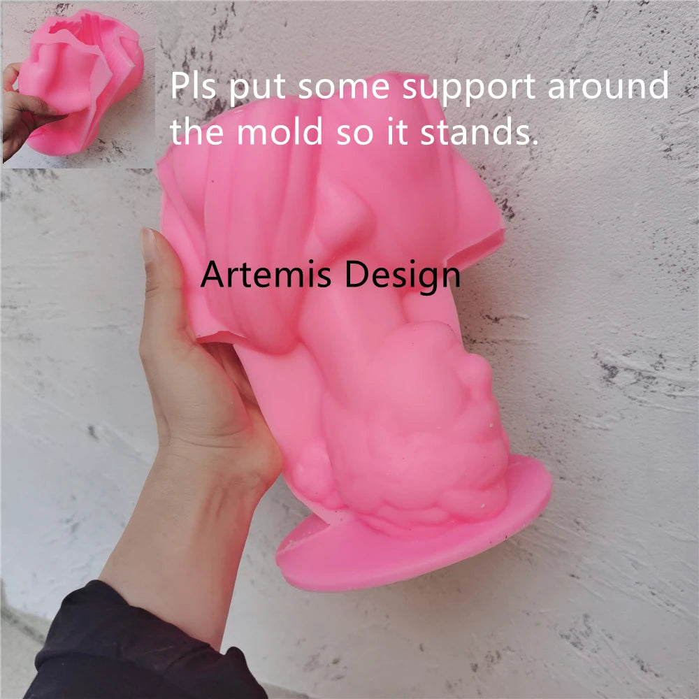 ๐ฏ๏ธ Hera Statue Candle Mold โ Greek Mythology Goddess Silicone Mould for Wax, Soap, Resin & Plaster Crafts