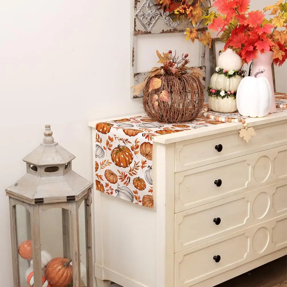 🍁 Fall Linen Table Runner 🎃