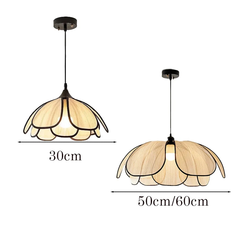 🌸 Nordic Flower Petal Pendant Light (LED Included) ✨