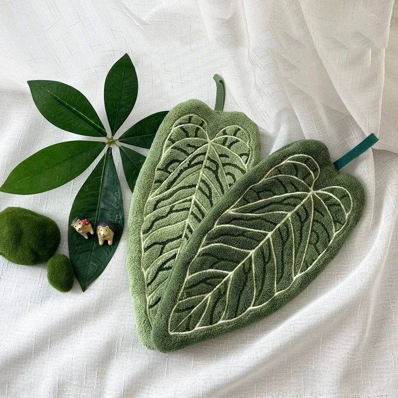 ๐ฟ Leaf Design Towel (Ultra-Absorbent & Quick-Dry) ๐