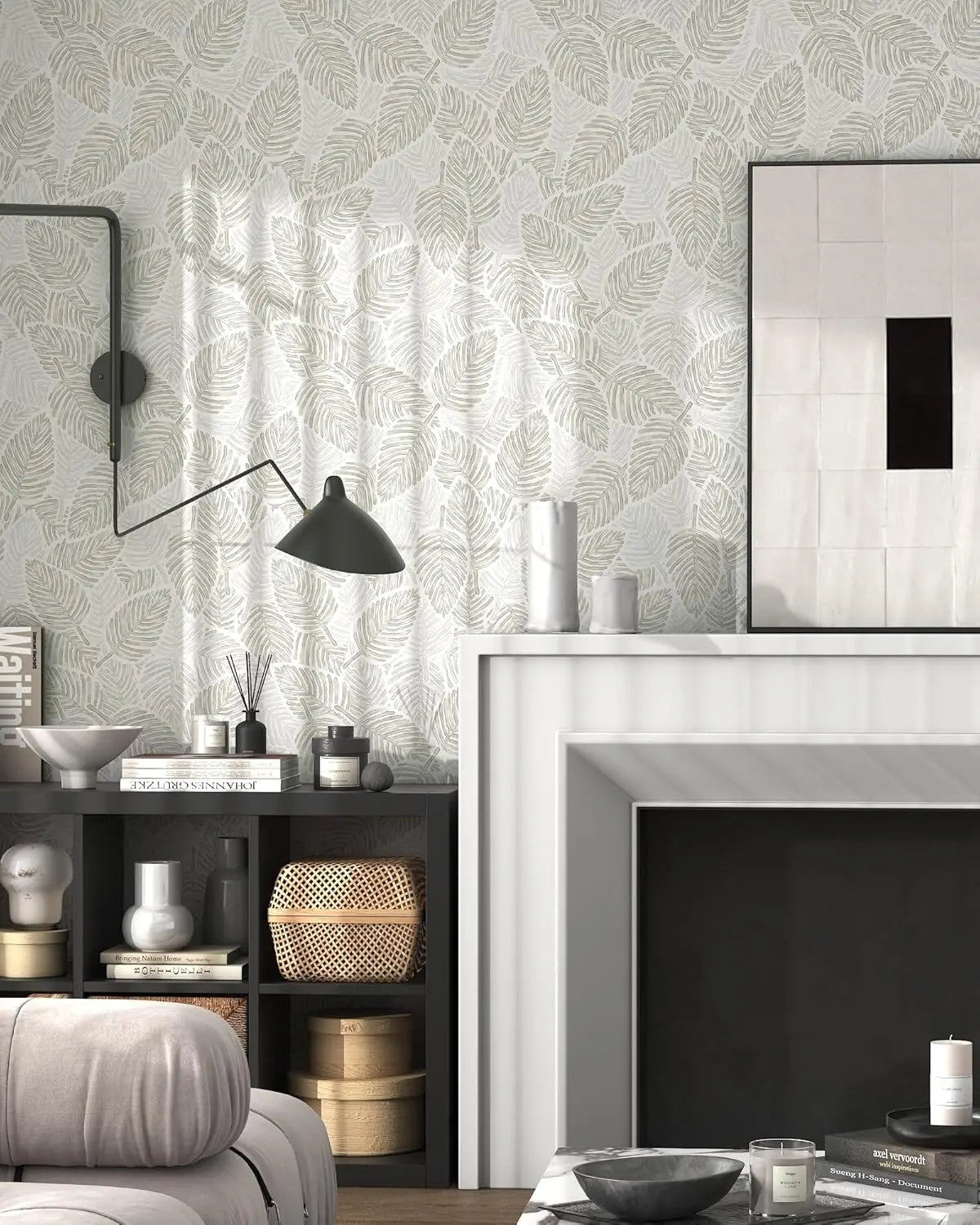 🌿 Boho Leaf Peel and Stick Wallpaper: Modern & Removable ✨