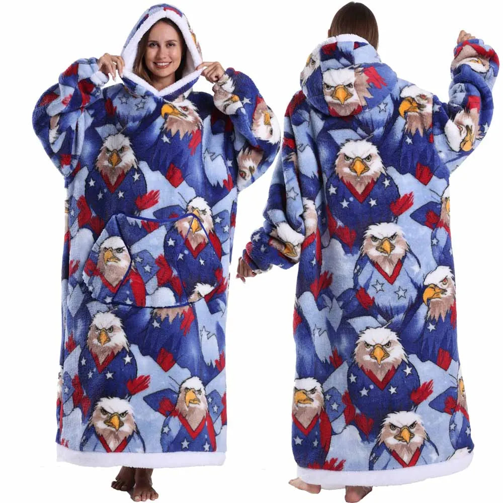 🎃👻 Oversized Wearable TV Blanket Sweatshirt (Halloween & Winter Cozy) 🛋️