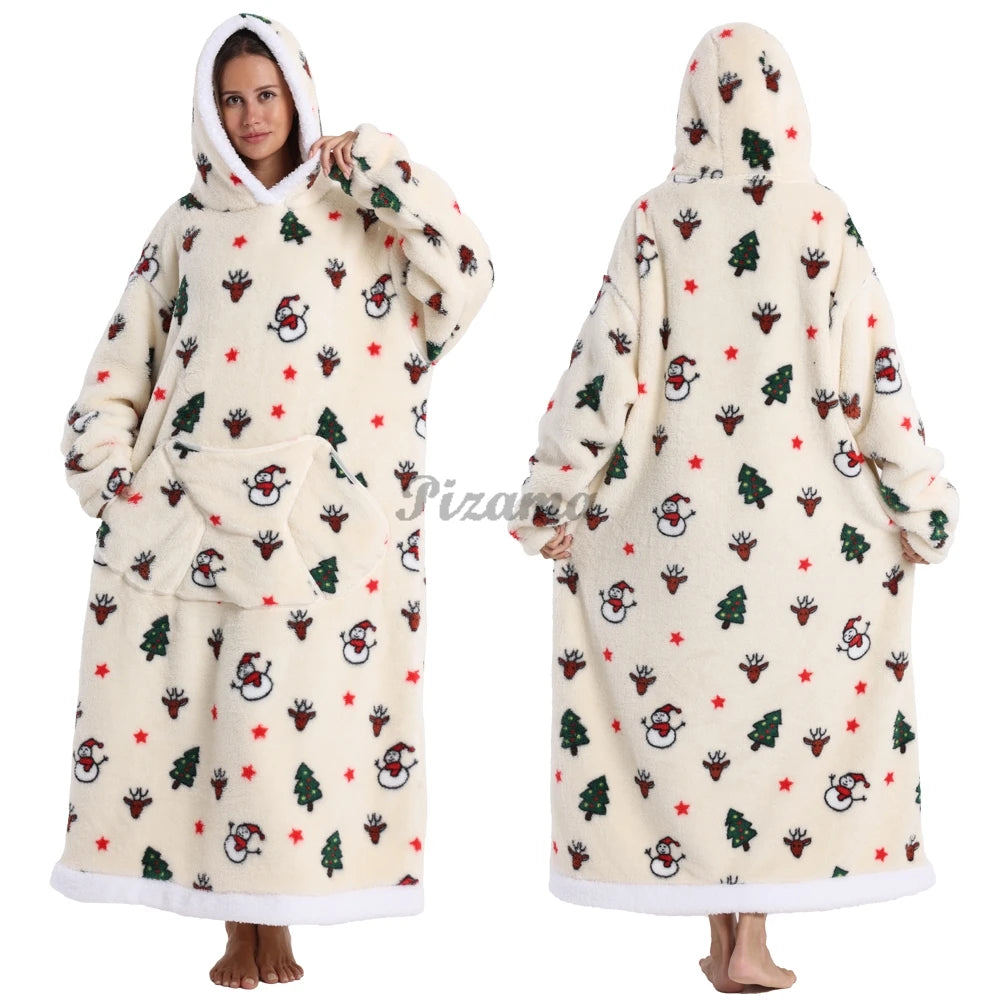 🎃👻 Oversized Wearable TV Blanket Sweatshirt (Halloween & Winter Cozy) 🛋️