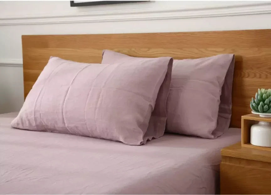 100% Linen Pillowcases – Washed Flax Pillow Shams with Envelope Closure, Soft Breathable Luxury Covers (No Insert)"