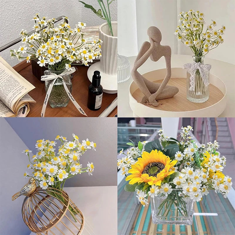 White Daisy Silk Flower Bouquet