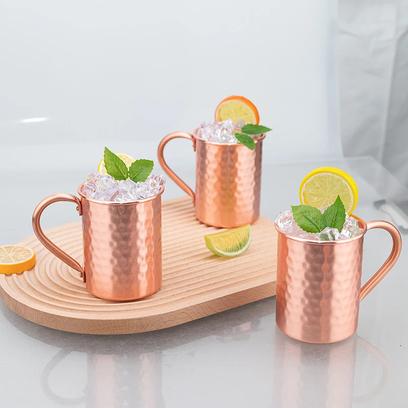 100% Copper Moscow Mule Mug ā Durable Pure Copper Beer, Coffee & Milk Cup, 1/2/3/4PCS Bar Drinkwar