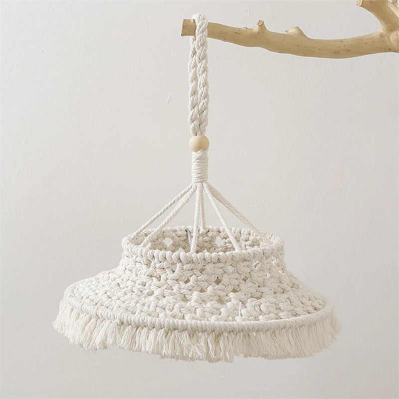 🌙 Hand-Woven Macramé Cotton Lampshade (Boho DIY Decor) ✨