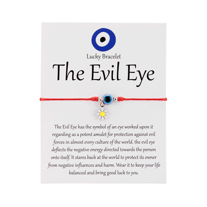 Unisex Evil Eye Amulet Bracelet – Blue Wax Rope, Adjustable & Lucky Friendship Jewelry
