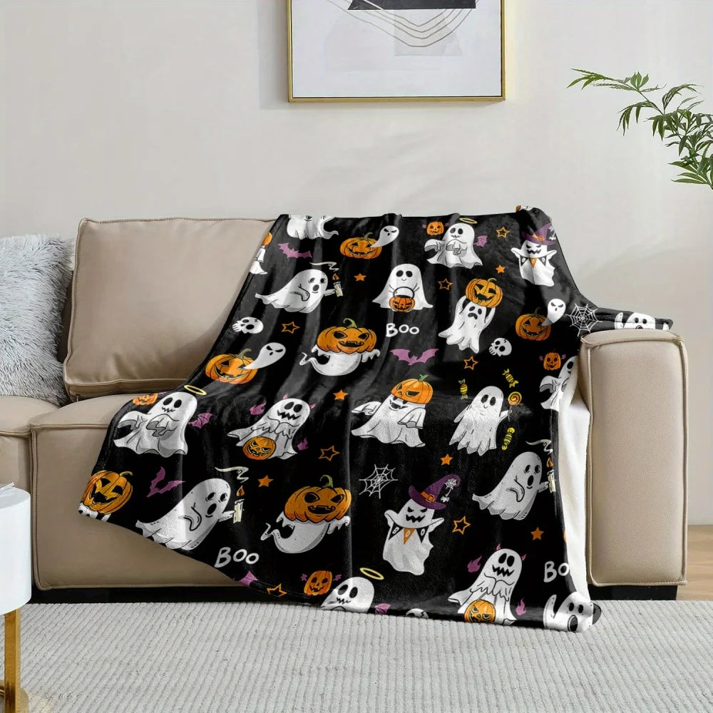 👻🎃 Spooky Soft Halloween Flannel Throw Blanket 🦇