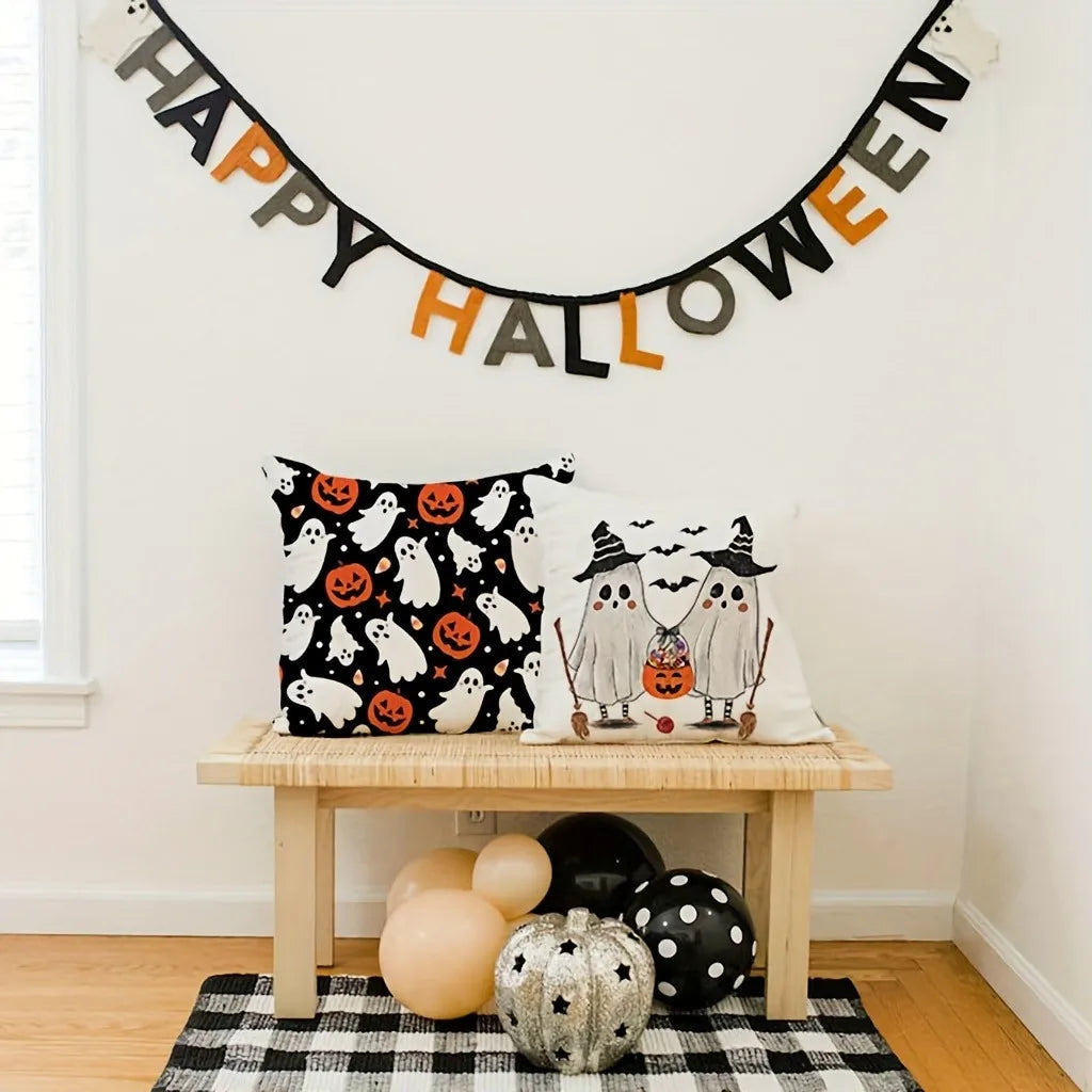 🎃👻 Halloween Magic Throw Pillow Covers 🐈⬛✨