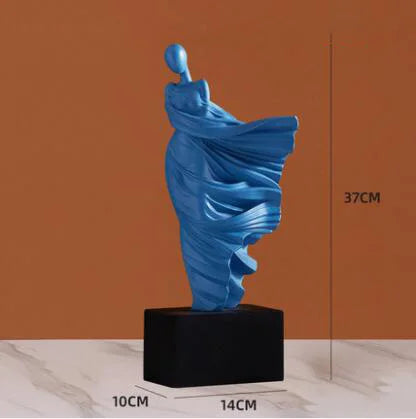 Modern Abstract Resin Sculpture – Tabletop Art for Living Room or Workspace