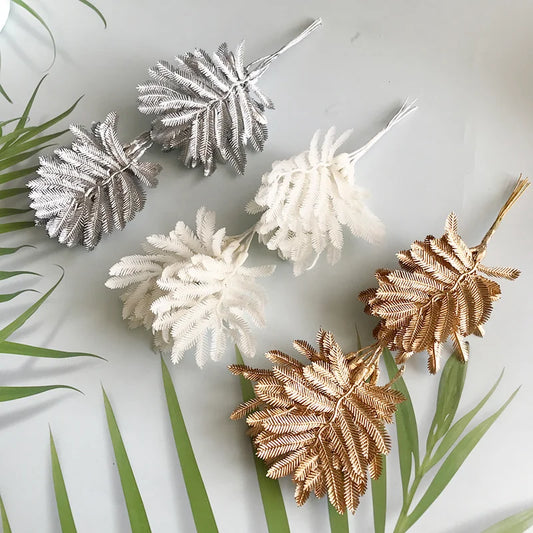 🌿✨ 6 PCS Eucalyptus Artificial Leaves – Plastic Faux Greenery Branches for Home, Christmas & Wedding Decor ✨🌿