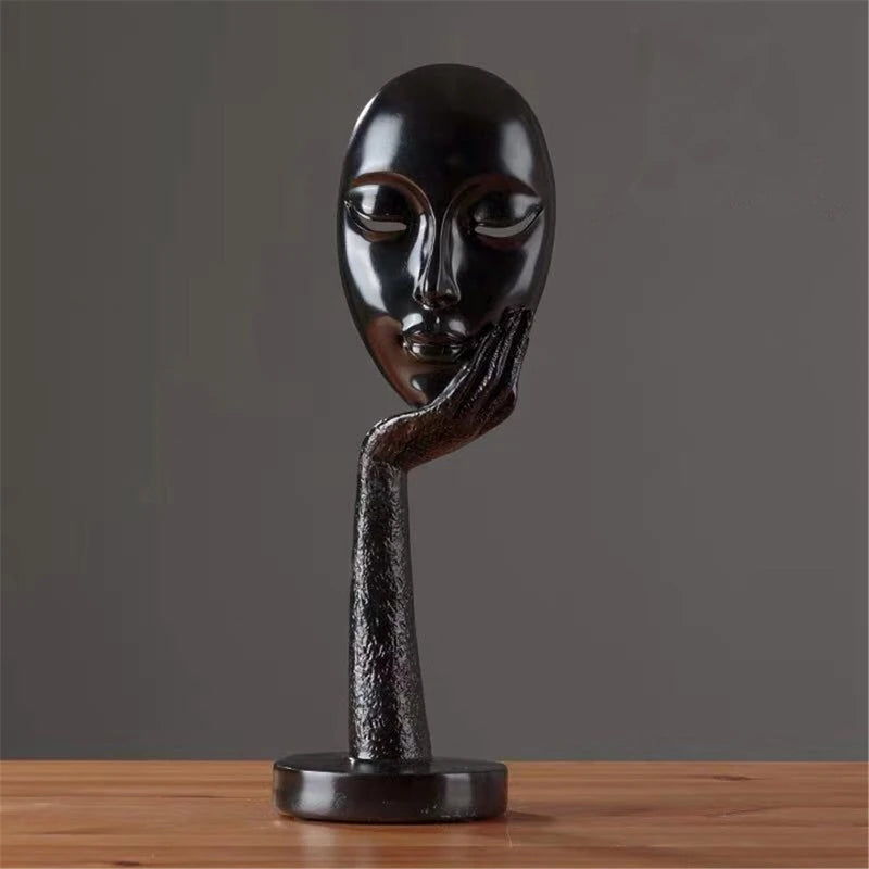 Creative Modern Meditation Figurine – Abstract Resin Sculpture for Interior Display