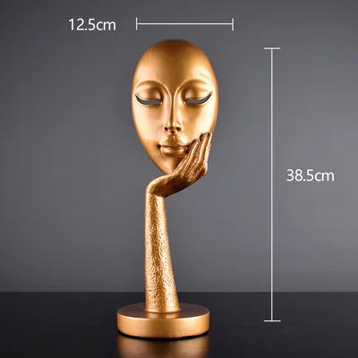 Creative Modern Meditation Figurine – Abstract Resin Sculpture for Interior Display