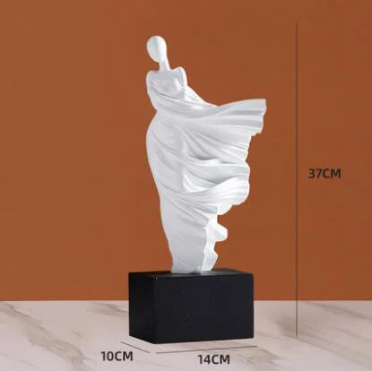 Modern Abstract Resin Sculpture – Tabletop Art for Living Room or Workspace