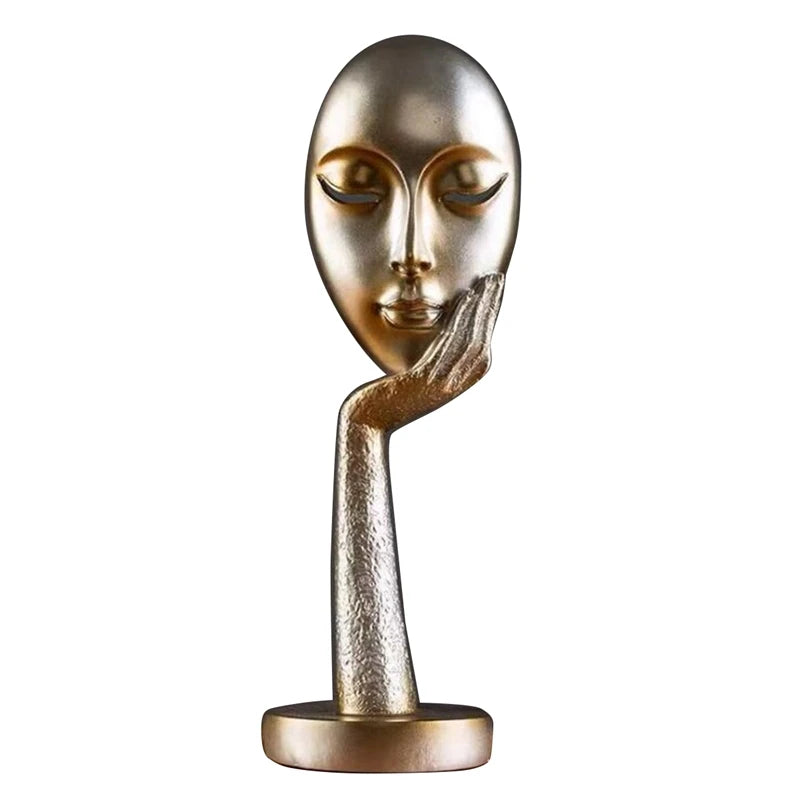 Creative Modern Meditation Figurine – Abstract Resin Sculpture for Interior Display