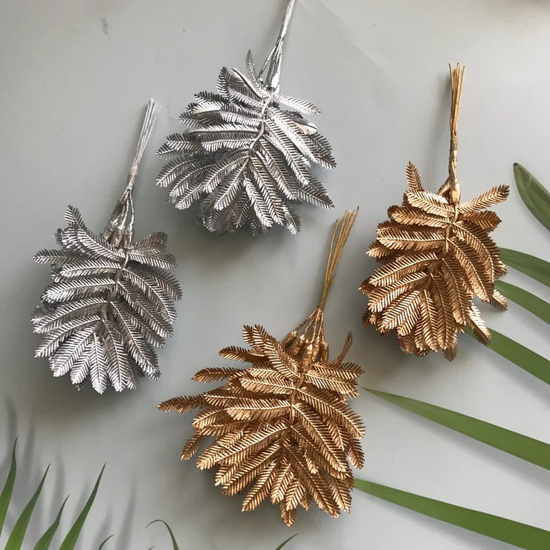 🌿✨ 6 PCS Eucalyptus Artificial Leaves – Plastic Faux Greenery Branches for Home, Christmas & Wedding Decor ✨🌿