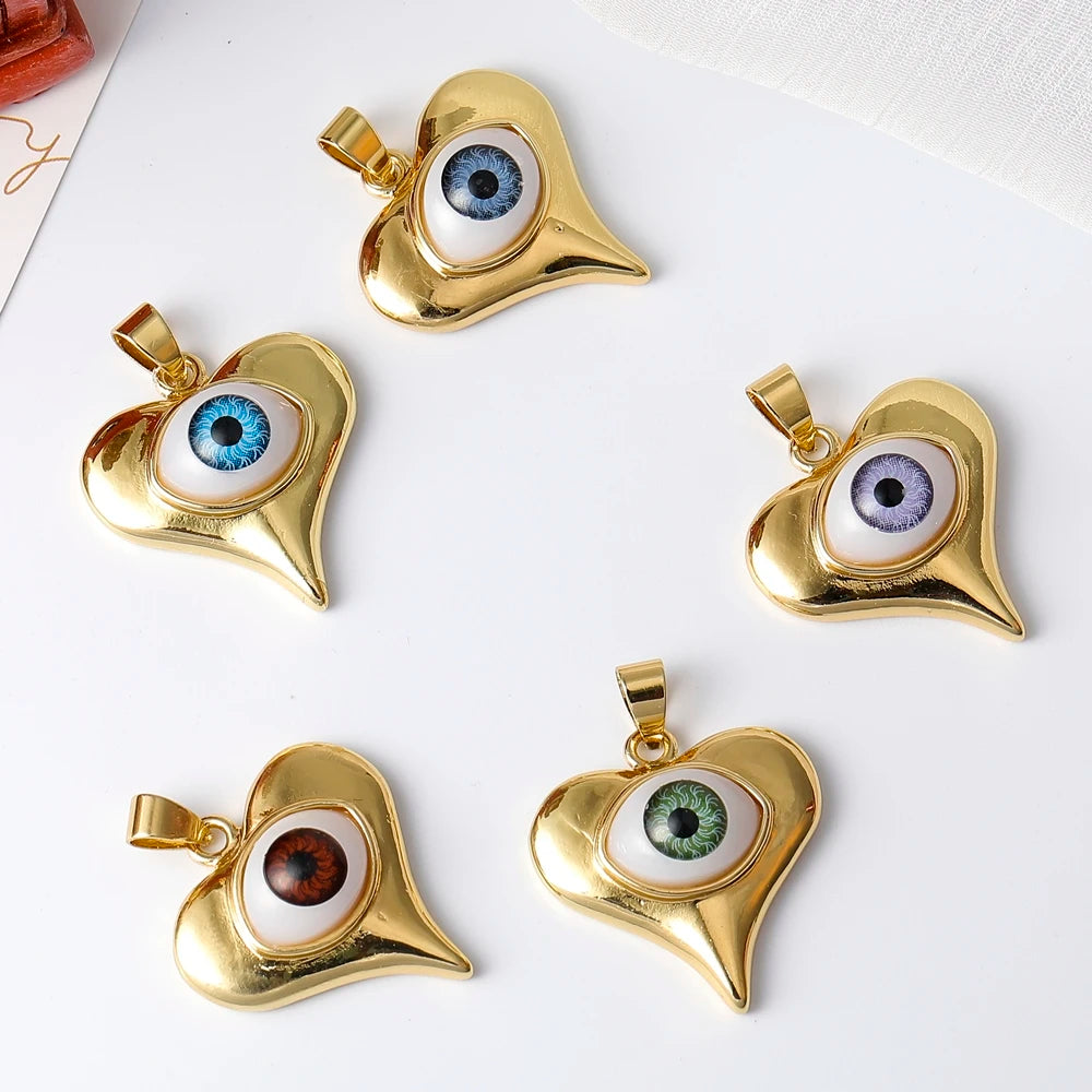 ✨ DIY Resin Pendant Charms – Handmade Love Heart, Hamsa Hand, Sun & Greek Evil Eye for Bracelets & Necklaces
