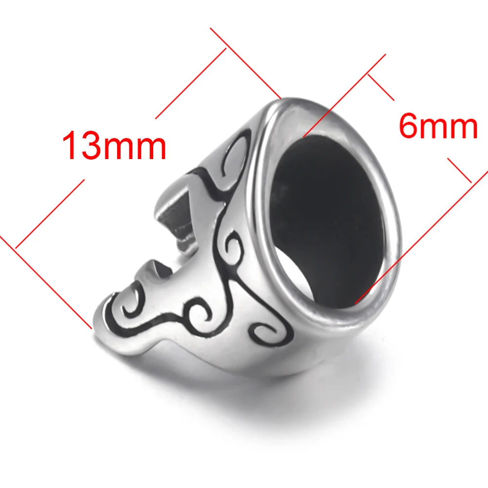⚔️ Stainless Steel Greek Spartan Warrior Helmet Bead Charms – 6mm Hole Metal Beads for Bracelet & DIY Jewelry Making