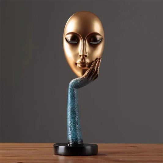 Creative Modern Meditation Figurine – Abstract Resin Sculpture for Interior Display