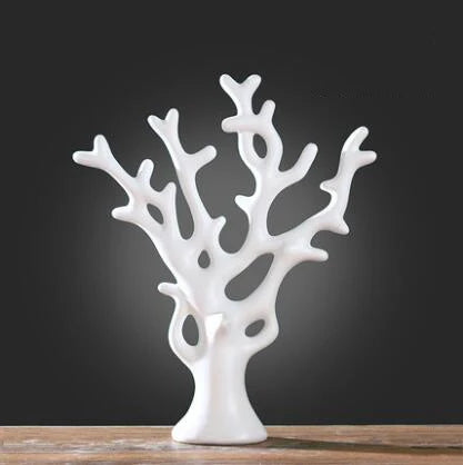 Swan and Deer Ceramic Crafts – Elegant Animal Sculptures for Living Room or Desk Display
