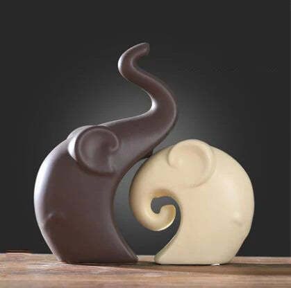 Swan and Deer Ceramic Crafts – Elegant Animal Sculptures for Living Room or Desk Display