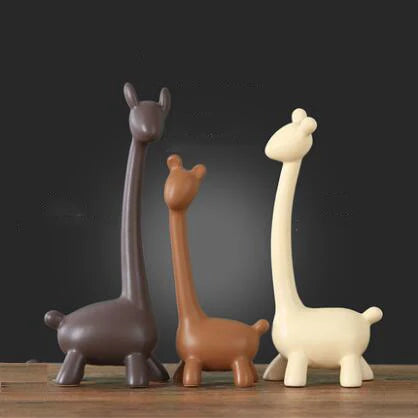 Swan and Deer Ceramic Crafts – Elegant Animal Sculptures for Living Room or Desk Display